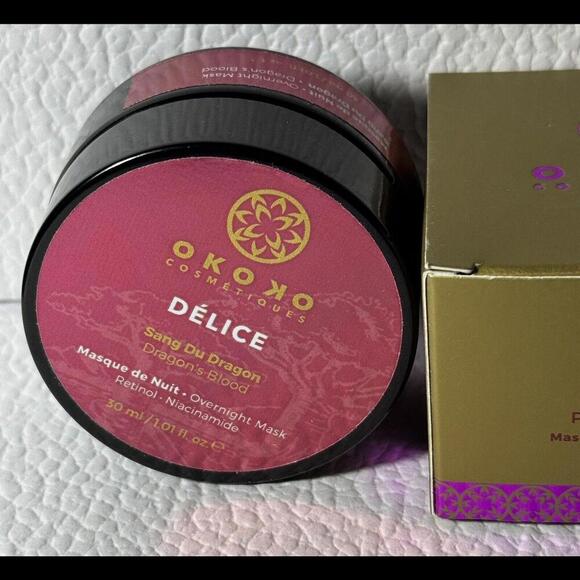OKOKO Délice Brightening + Smoothing Sleeping Mask 1oz/30ml  Batch Made 12/24 - Picture 2 of 5